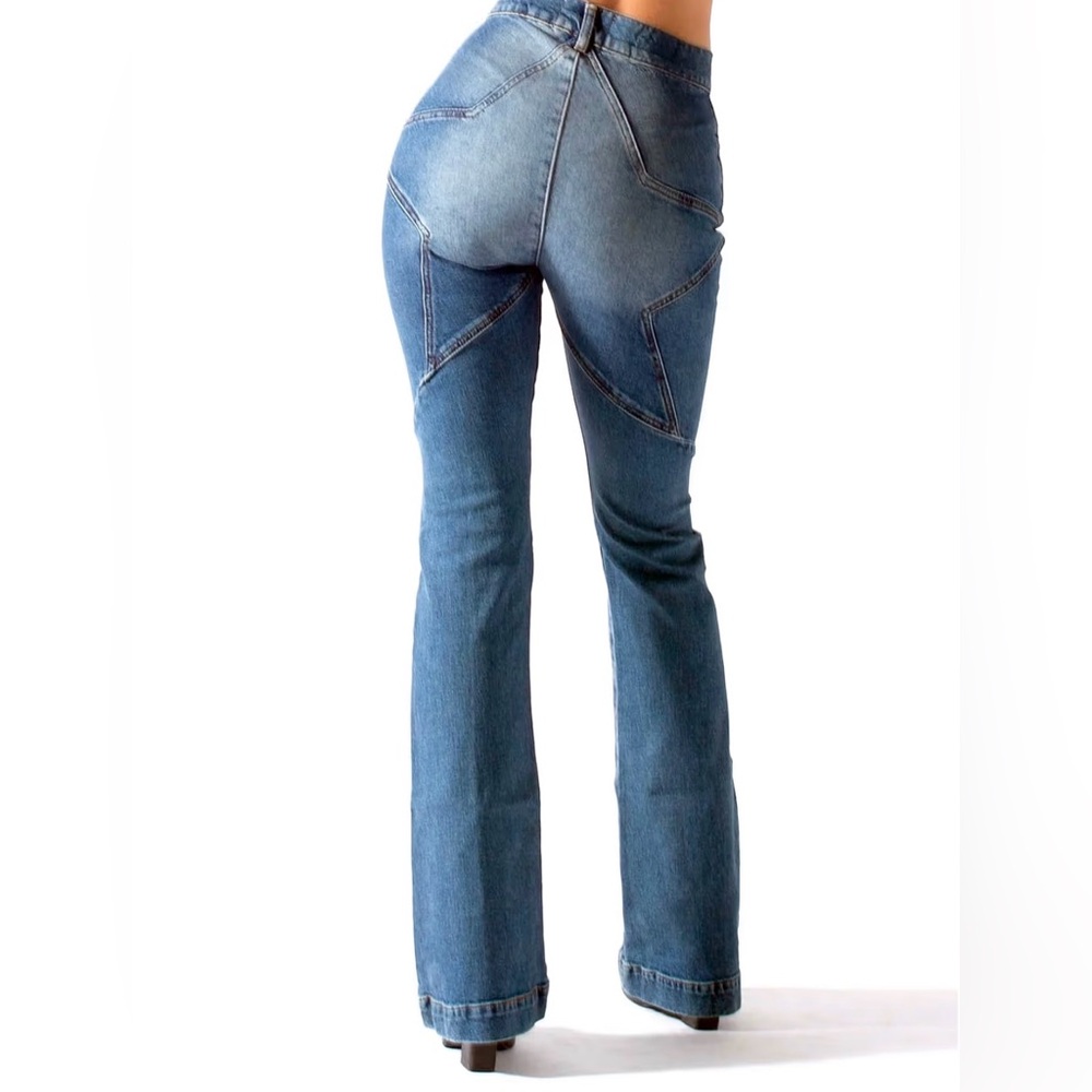REVICE Star bottom Blue Flare Women's Jeans